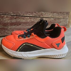 Under Armour The Rock BSR Kids' Orange Sneakers Shoes Sz. 6.5 Youth See Descrip